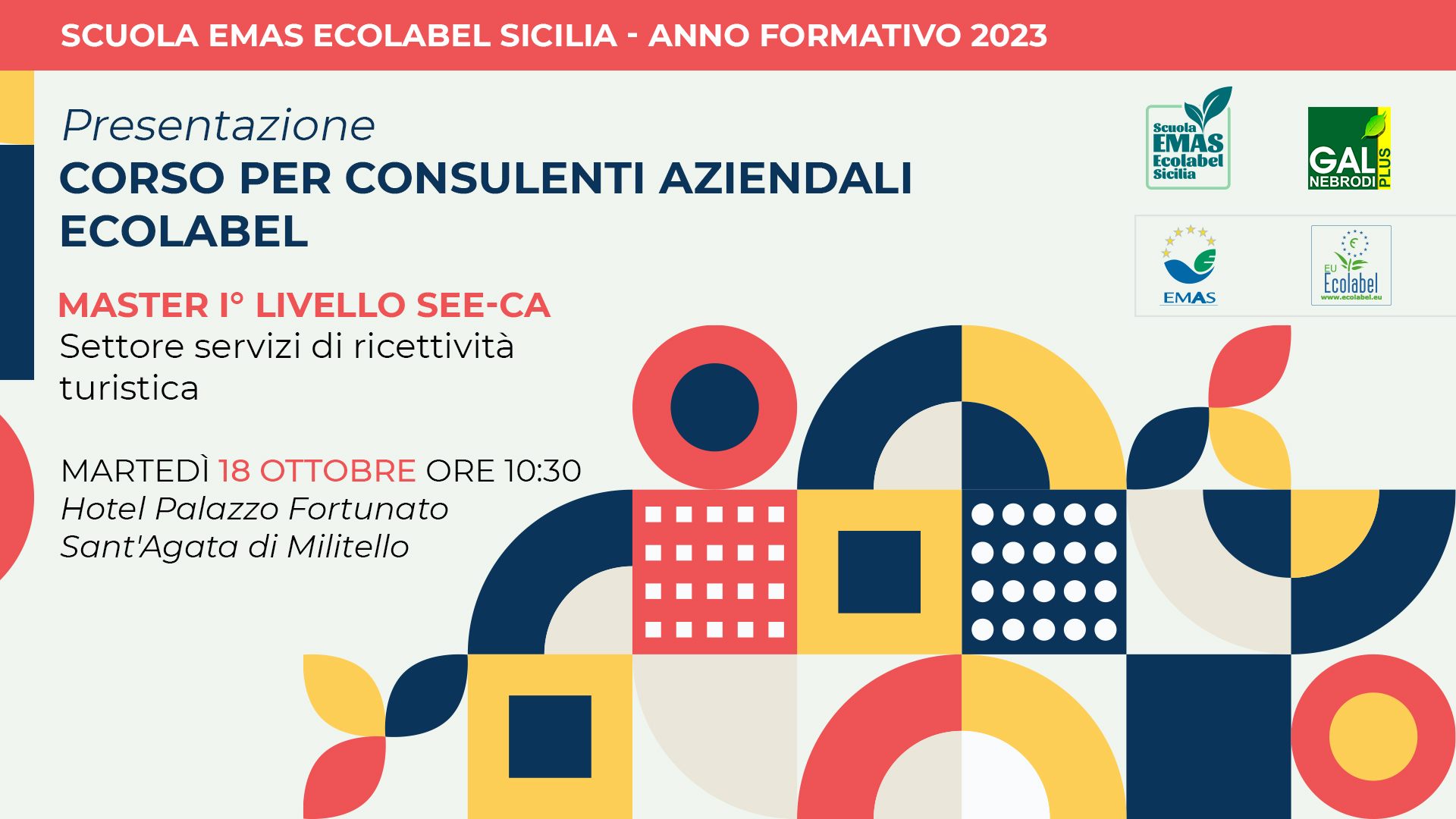 Presentazione Corso per consulenti ambientali ECOLABEL 2022-2023